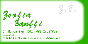 zsofia banffi business card